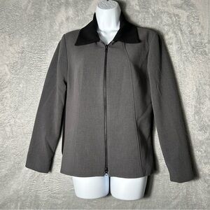 Joeffer Caoc Jacket Womens XS Gray Black Zip Office Workwear Lined Stretch‎